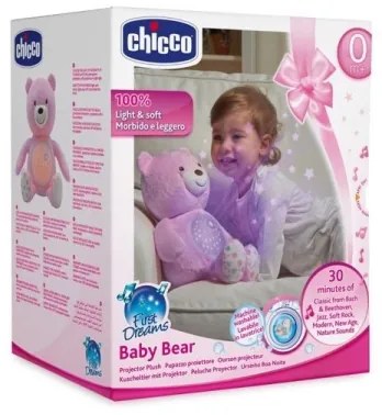 Chicco - Proiettore con melodia BABY BEAR 3xAAA rosa