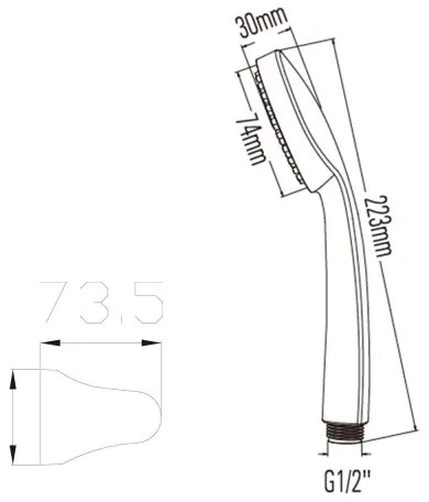 Bruckner - Set da doccia cromo lucido