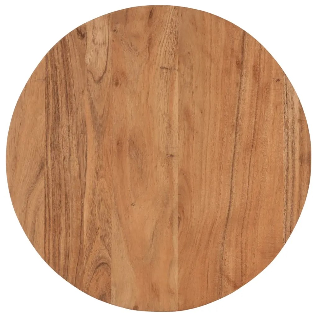 Tavolino salotto 45x45x35cm in legno massello di acacia e ferro