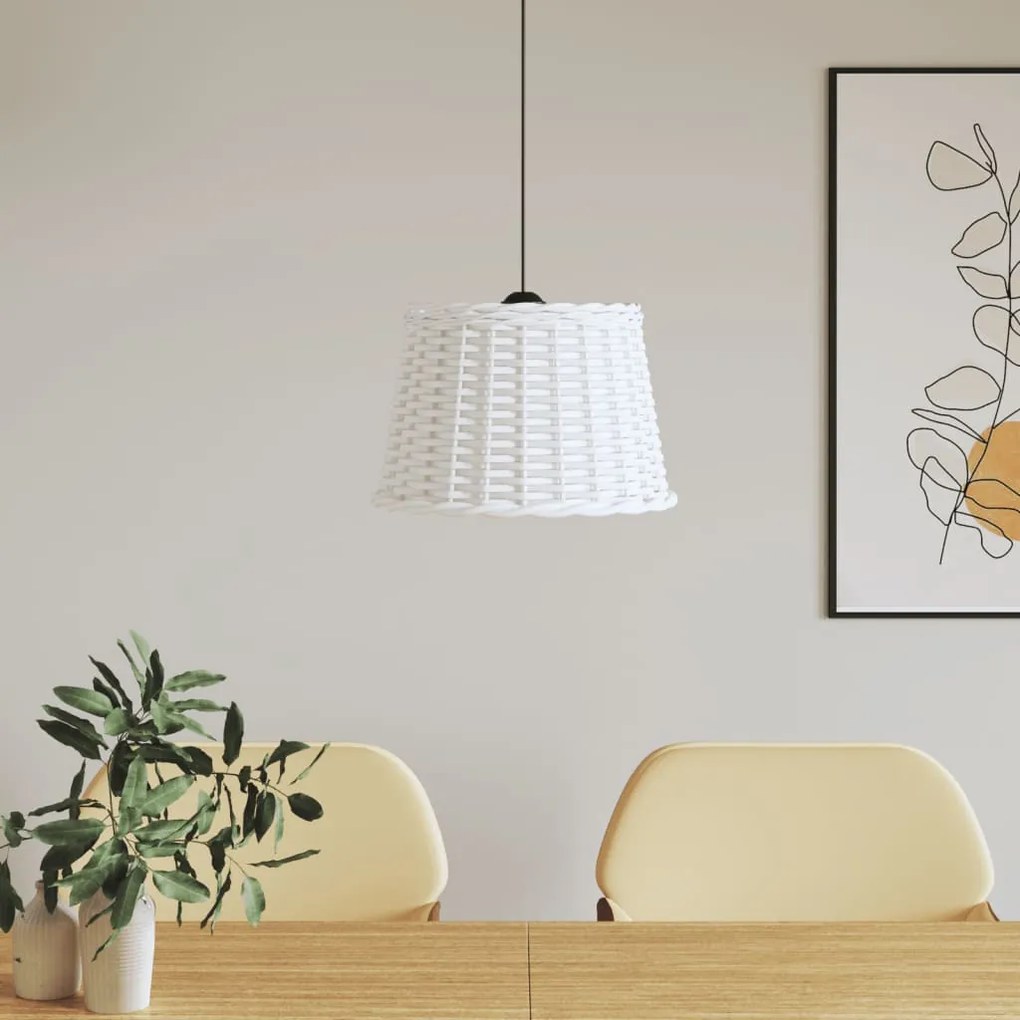 Paralume Da Soffitto Bianco Ø40x26 Cm İn Vimini /