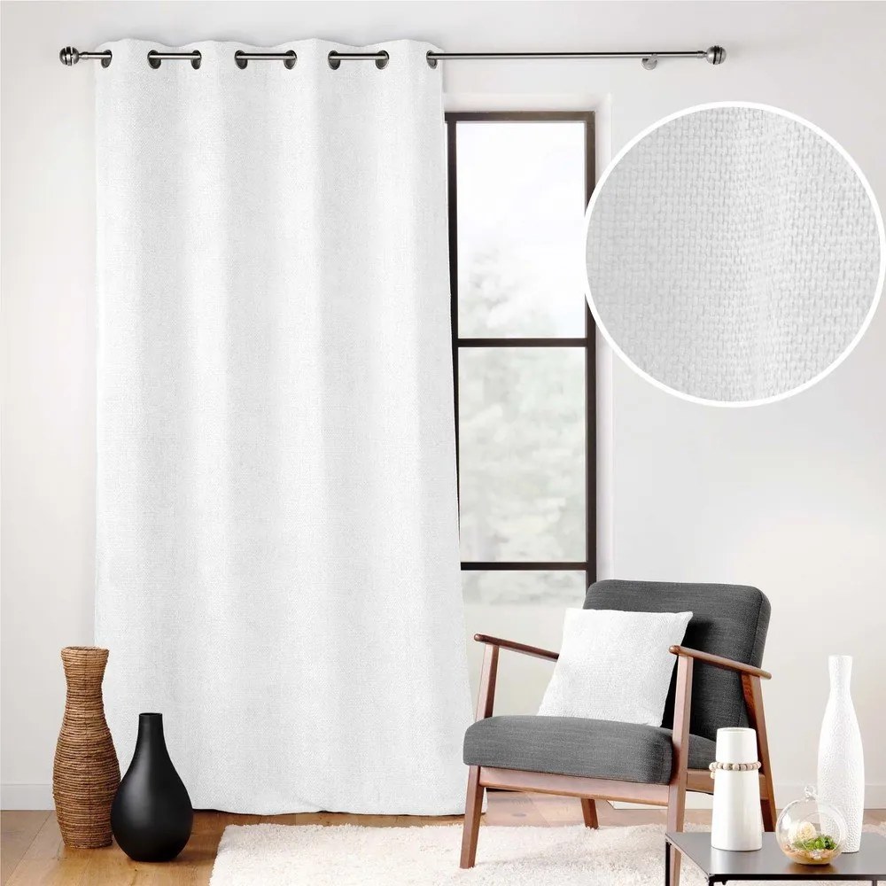 Tenda bianca in ciniglia 140x260 cm Leo – douceur d'intérieur