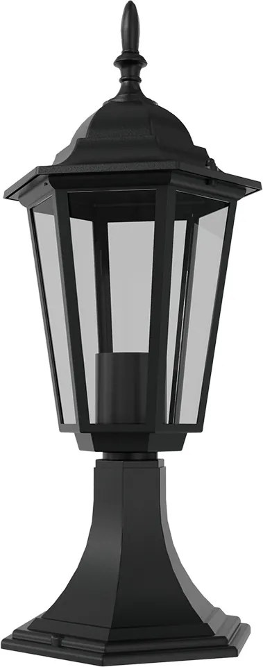 Paletto Lanterna Vintage 40cm E27 IP54 Nero - Serie Tosca