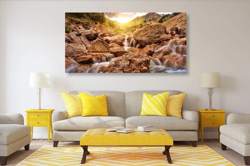 Quadro su tela – Cascate alpine