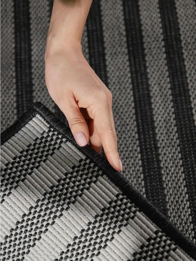 Tappeto da interno/esterno nero/color crema 160x230 cm Haringey Linley – Ted Baker