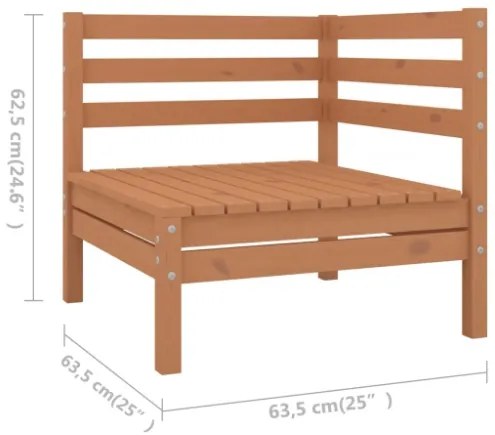 Set Divani da Giardino 8 pz in Legno Massello di Pino Miele