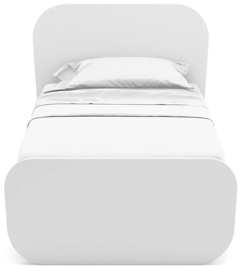 Letto da bambini bianco con effetto pino con rete inclusa 90x190 cm Esteban – Marckeric