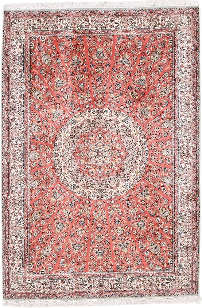 Cashmere Silk Tappeto 190x130 Beige (Indian) Annodato A Mano
