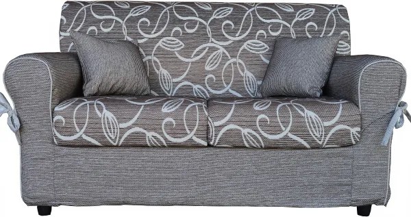 Divano 2 posti in tessuto sfoderabile 150 cm PANAMA Marrone/Tortora