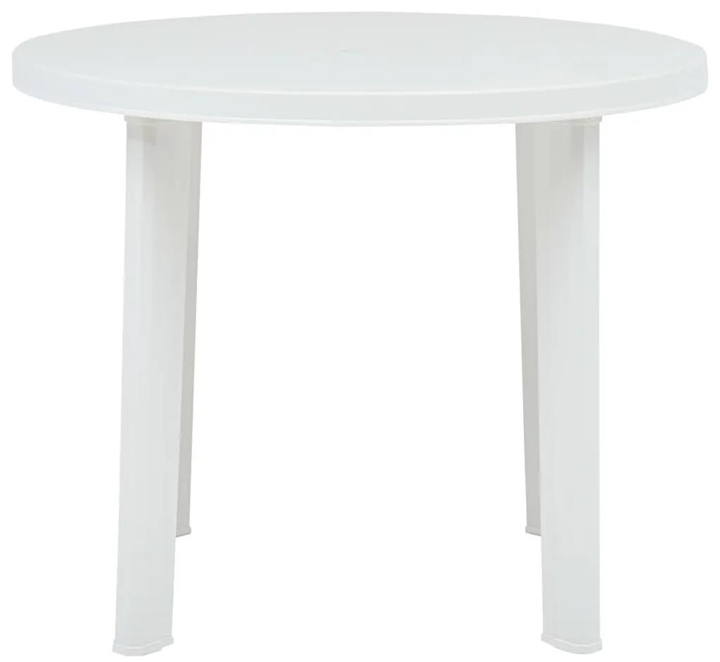 Tavolo da giardino bianco 89 cm in plastica