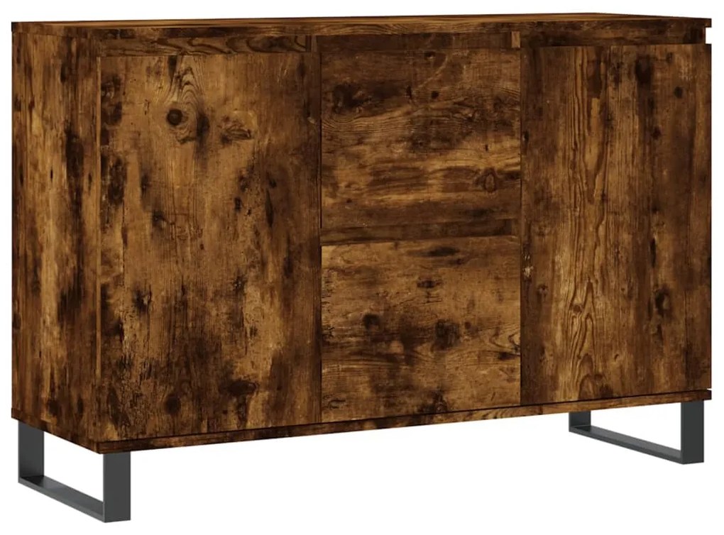 Credenza rovere fumo 104x35x70 cm in legno multistrato