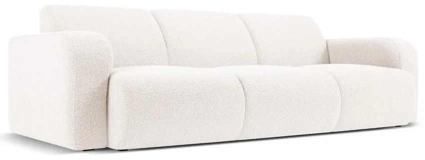 Divano bouclé bianco 235 cm Molino - Micadoni Home