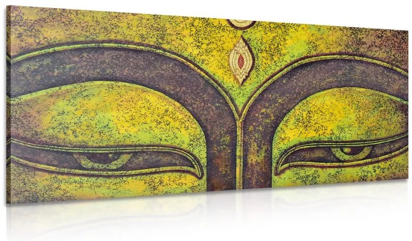 Stampa su tela – Occhi di Buddha dipinti con colori acrilici