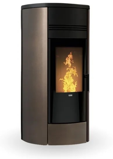 Termostufa A Pellet Idro 27 kW Style 220 Bronze Klover Design Tondo