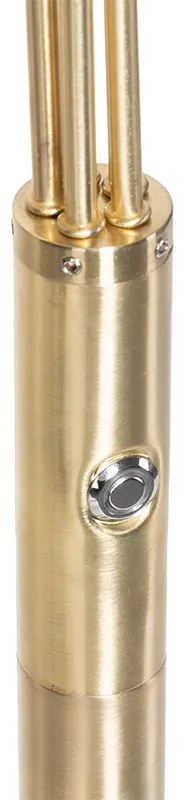 Lampada da terra di design in ottone con LED 5 luci - Sixties Trento