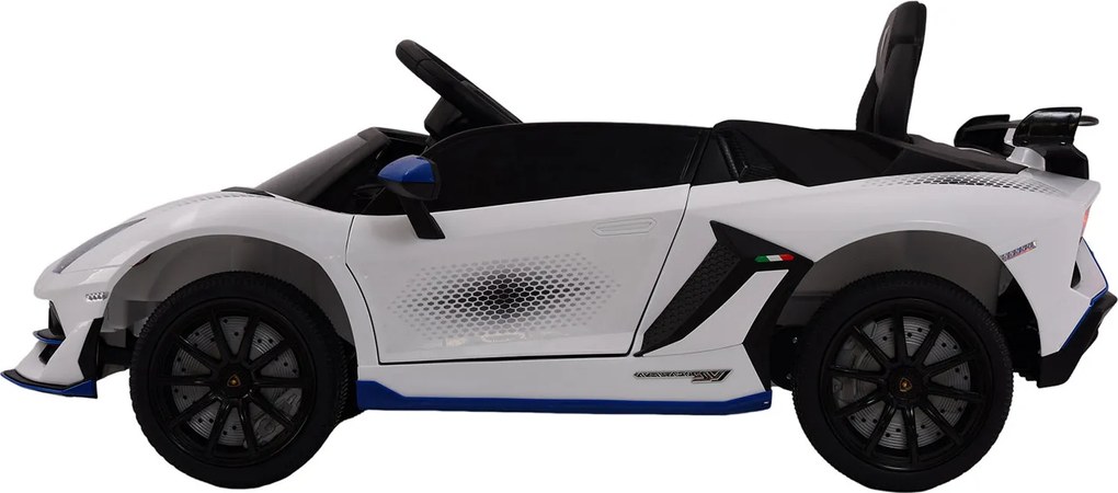 Macchina Elettrica per Bambini 12V con Licenza Lamborghini Aventador SVJ Small Bianca...