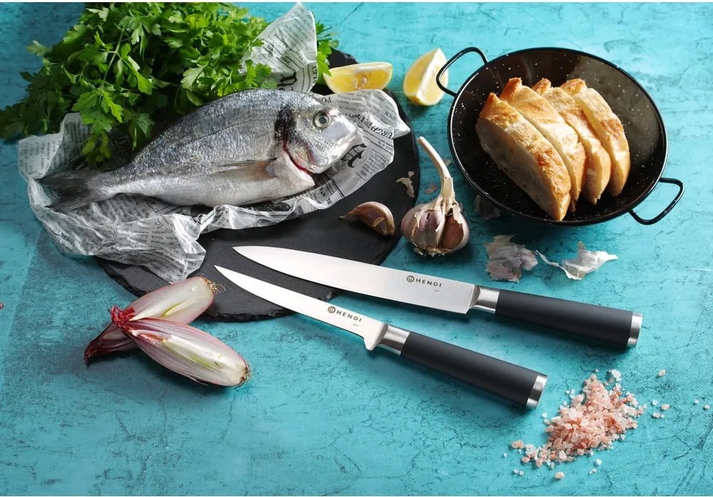 Set di coltelli in acciaio inox 9 pezzi - Hendi