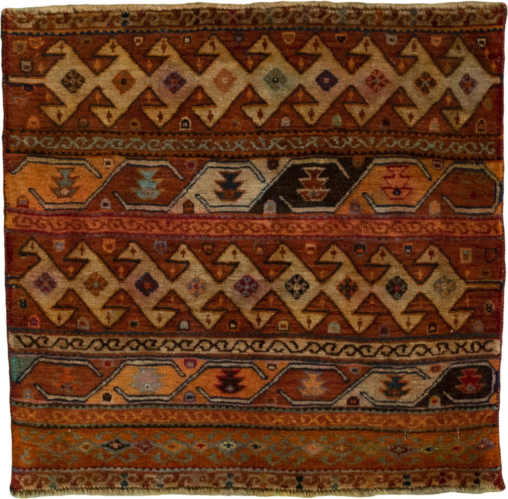 Shiraz Tappeto persiano 60x60 Rosso (Iran) Annodato A Mano