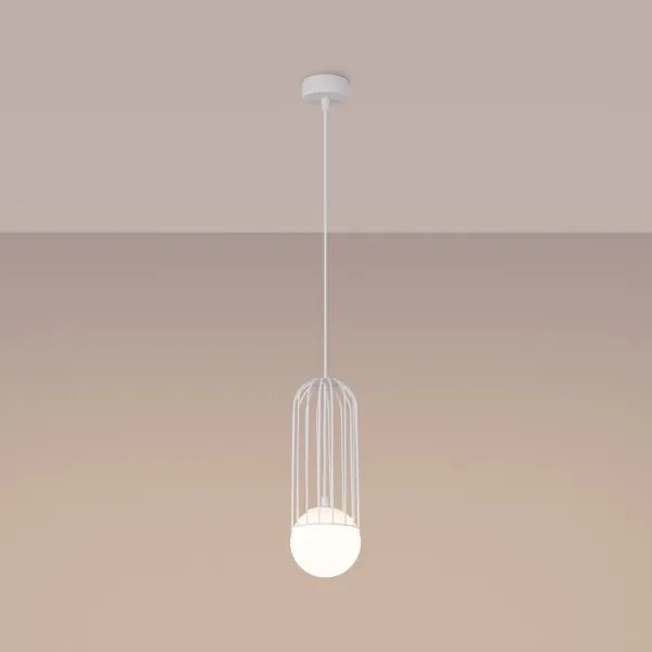 Sollux SL.1331 - Lampadario a sospensione con filo BRINA 1xG9/8W/230V bianco