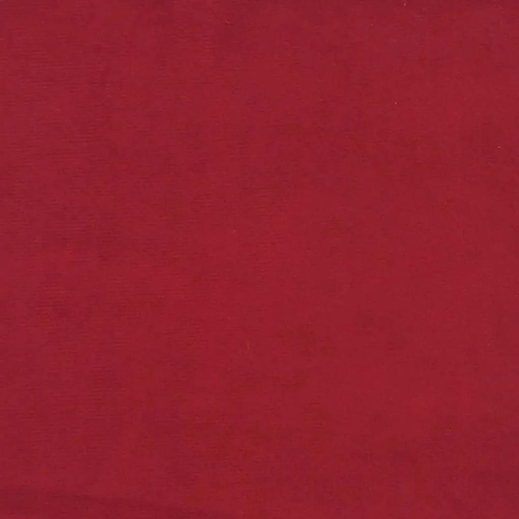 Poggiapiedi rosso vino 60x60x36 cm in velluto