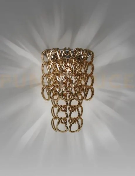 Giogali applique a parete cristallo oro e cromo lucido 1 luce attac...