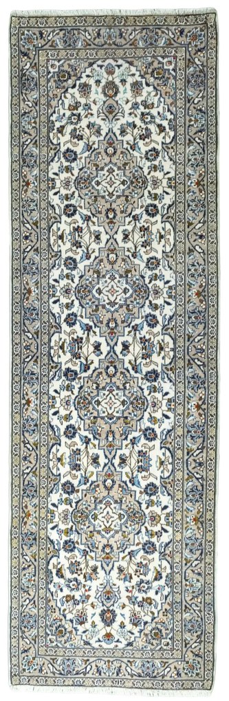 Kashan Tappeto 100x320 Beige (Iran) Annodato A Mano