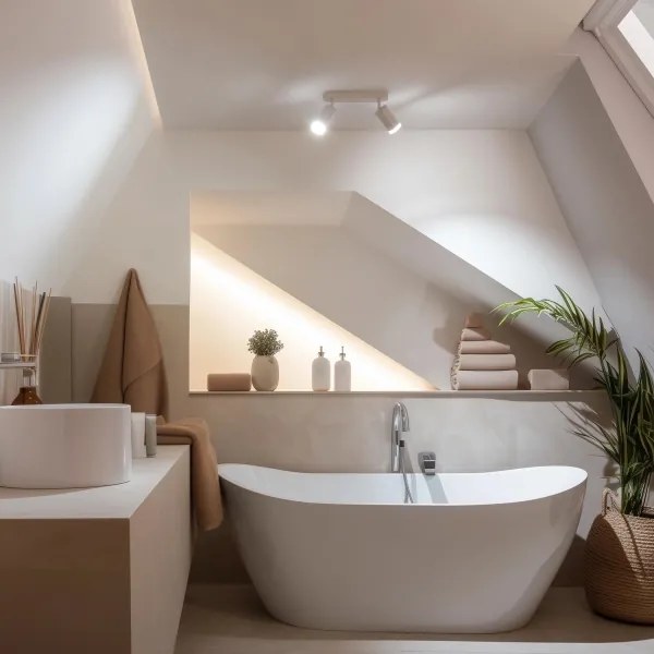 Brilagi - Luce Spot da bagno SELE 2xGU10/30W/230V IP44 bianco