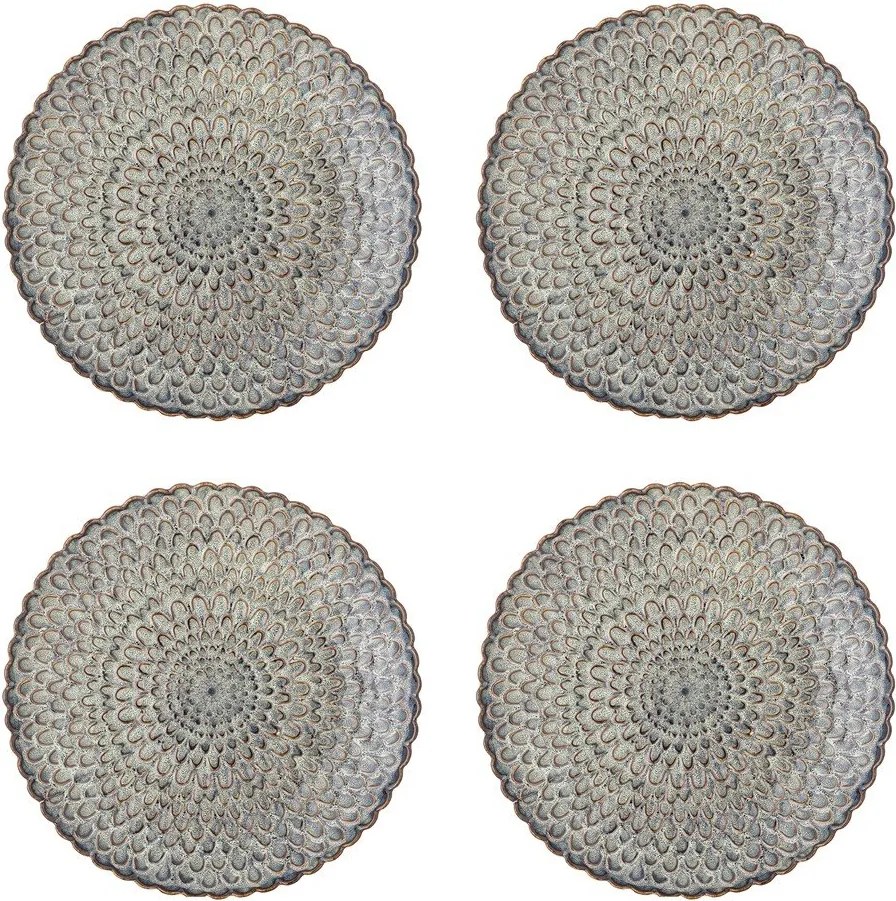 Set di piatti grigi in gres 4 pz ø 26,5 cm Katrina – Bloomingville