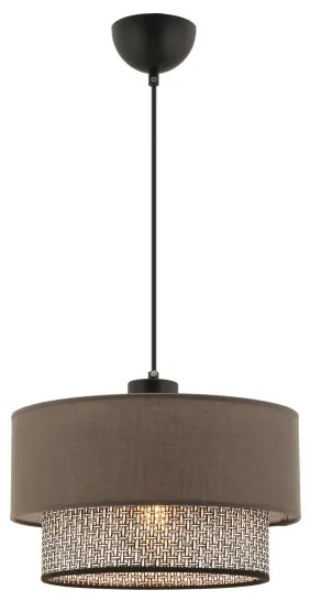 Lampada a sospensione su cavo ECHO 1xE27/60W/230V marrone/grigio