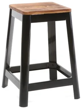 Sgabello da bar design nero H65cm NICK