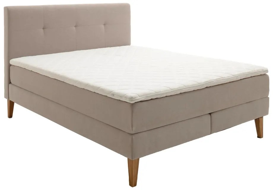 Letto boxspring beige 160x200 cm Stockholm - Meise Möbel