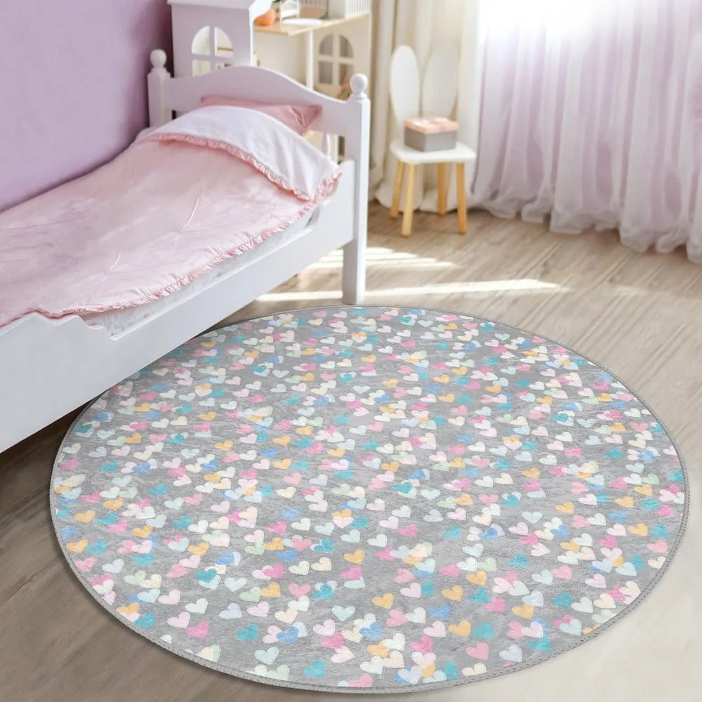 Tappeto per bambini grigio chiaro ø 120 cm Comfort - Mila Home