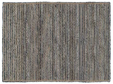 Tappeto 290 x 200 cm Naturale Azzurro Cotone Juta