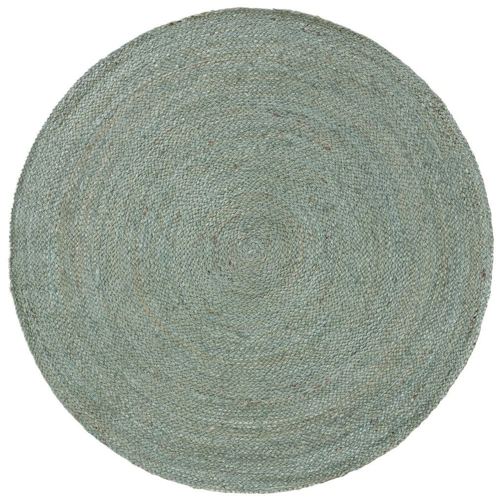 benuta Pure Tappeto di iuta Jutta Menta 115 cm rotondo - Tappeto design moderno soggiorno