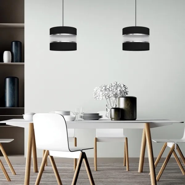 Lampadario su filo HELEN 1xE27/15W/230V nero