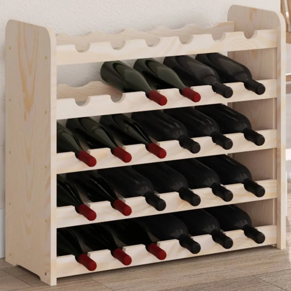 Portavini 67,5x25x60 Cm İn Legno Massello Di Pino /