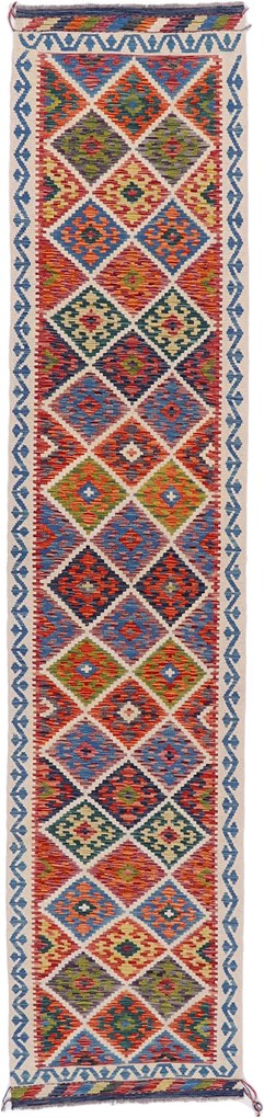 Kilim Tappeto orientale 390 x 90 (Pakistan) Annodato A Mano