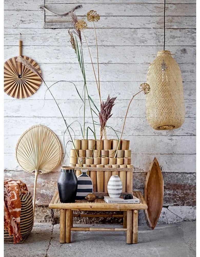 Lampadario a sospensione colore naturale con paralume in bambù ø 25 cm Evert - Bloomingville