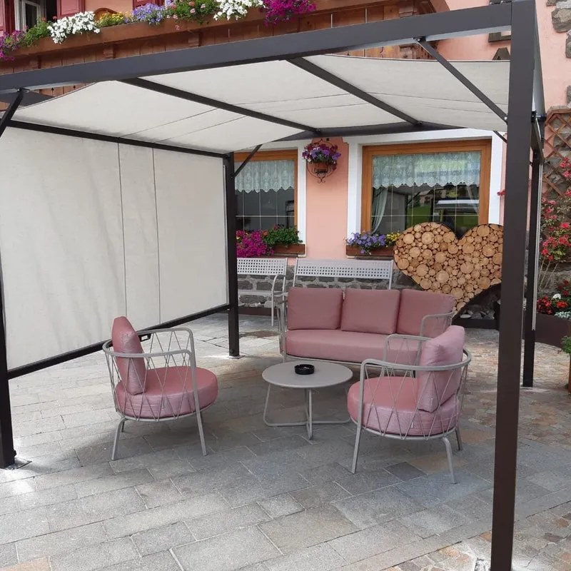 Pergola STAND RELAX in alluminio struttura grigio antracite L 300 x P 300 x H 230 cm