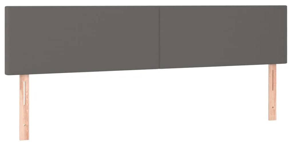 Giroletto a Molle con Materasso Grgio 200x200 cm in Similpelle