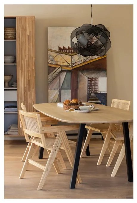 Armadio di colore naturale con effetto rovere 60x210x42 cm Gravure – WOOOD