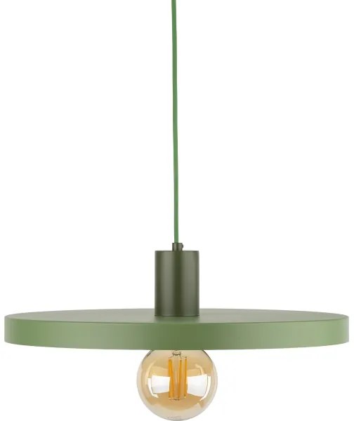 Lampadario a sospensione con filo SILA 1xE27/15W/230V diametro 40 cm verde