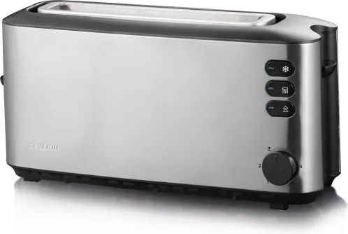 Severin AT 2515 - Tostapane per 2 fette 1000W/230V acciaio inox/nero