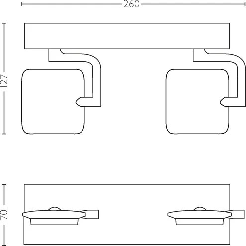 Philips 53192/48/P0 - Luce Spot a LED MILLENNIUM 2xLED/4,5W/230V