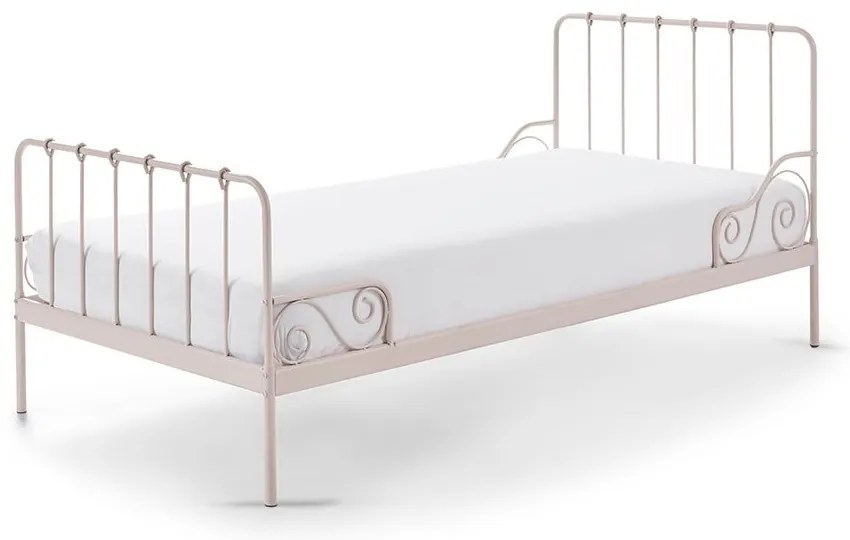 Lettino per bambini in metallo rosa , 90 x 200 cm Alice - Vipack