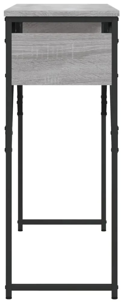 Tavolo consolle ripiano grigio sonoma 105x30x75cm multistrato