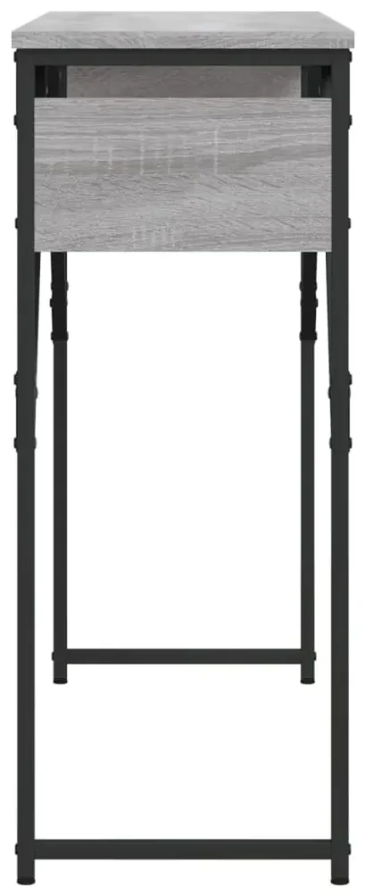 Tavolo consolle ripiano grigio sonoma 105x30x75cm multistrato
