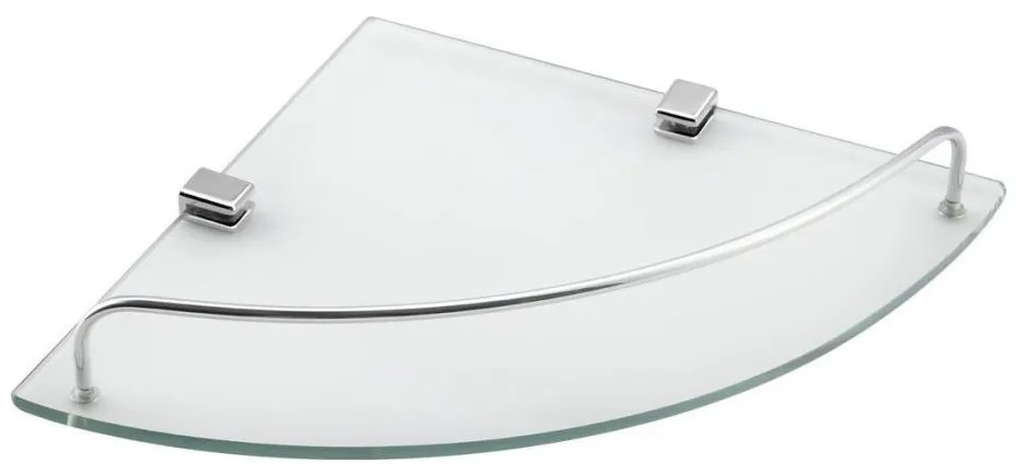 Aqualine - Mensola per doccia ad angolo RUMBA limpido vetro/cromo lucido