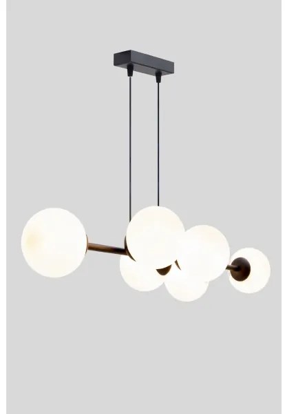 Lampadario a sospensione con filo FIRA 5xE27/60W/230V nero