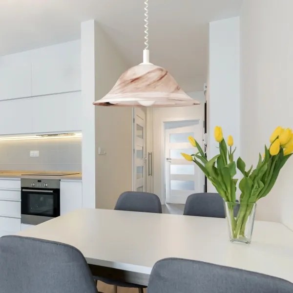 Rabalux 3954 - Lampadario ALABASTRO 1xE27/60W/230V in vetro alabastrino