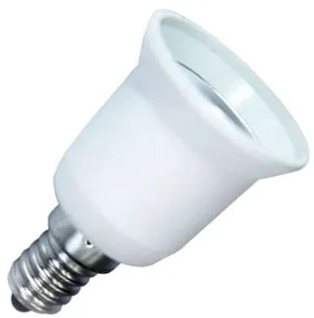 Adattatore x lampada da e14 a e27 bianco